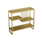 Modern Style Etagere Bookcase Open Back Metal Home Bookshelf 34.6"L x 11.8"W x 31.5"H Gold Clearhalo 'Bookcases' 'furn' 'furn_bookcases' 'Furniture' 'furniture_bookcases' 'Office Furniture' 4969510