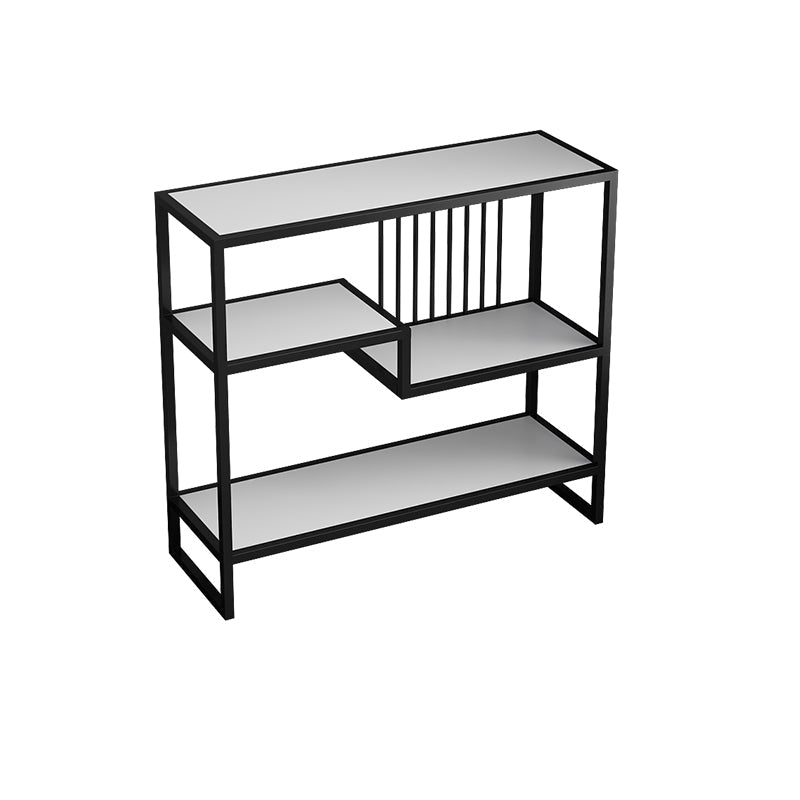 Modern Style Etagere Bookcase Open Back Metal Home Bookshelf 34.6"L x 11.8"W x 31.5"H Clearhalo 'Bookcases' 'furn' 'furn_bookcases' 'Furniture' 'furniture_bookcases' 'Office Furniture' 4969511