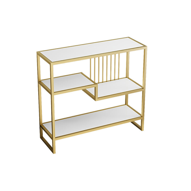 Modern Style Etagere Bookcase Open Back Metal Home Bookshelf 34.6"L x 11.8"W x 31.5"H Clearhalo 'Bookcases' 'furn' 'furn_bookcases' 'Furniture' 'furniture_bookcases' 'Office Furniture' 4969513
