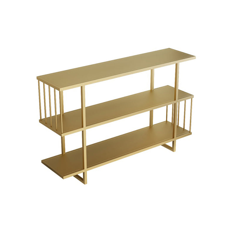 Modern Style Etagere Bookcase Open Back Metal Home Bookshelf 47.2"L x 11.8"W x 29.5"H Gold Clearhalo 'Bookcases' 'furn' 'furn_bookcases' 'Furniture' 'furniture_bookcases' 'Office Furniture' 4969515