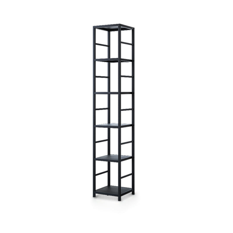 11.81"W Bookshelf Open Back Modern Style Bookcase for Home and Office 11.8"L x 11.8"W x 65"H Black Clearhalo 'Bookcases' 'furn' 'furn_bookcases' 'Furniture' 'furniture_bookcases' 'Office Furniture' 4969535