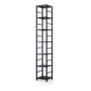 11.81"W Bookshelf Open Back Modern Style Bookcase for Home and Office 11.8"L x 11.8"W x 77.6"H Black Clearhalo 'Bookcases' 'furn' 'furn_bookcases' 'Furniture' 'furniture_bookcases' 'Office Furniture' 4969537