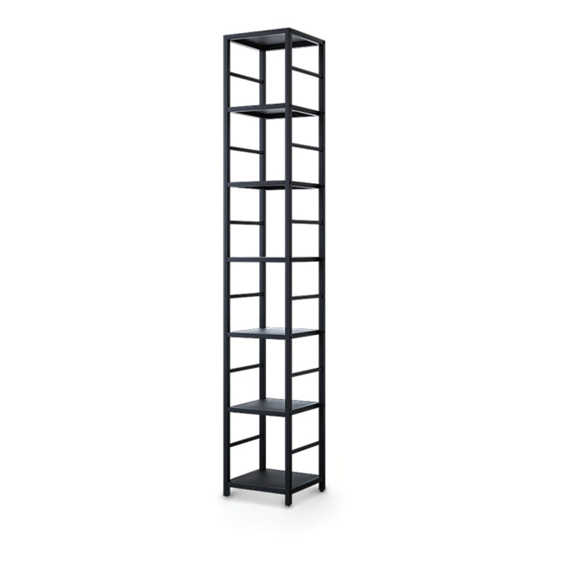 11.81"W Bookshelf Open Back Modern Style Bookcase for Home and Office 11.8"L x 11.8"W x 77.6"H Black Clearhalo 'Bookcases' 'furn' 'furn_bookcases' 'Furniture' 'furniture_bookcases' 'Office Furniture' 4969537