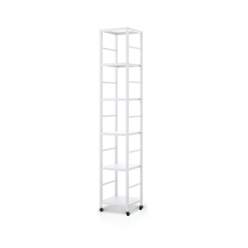11.81"W Bookshelf Open Back Modern Style Bookcase for Home and Office 11.8"L x 11.8"W x 65"H White Clearhalo 'Bookcases' 'furn' 'furn_bookcases' 'Furniture' 'furniture_bookcases' 'Office Furniture' 4969541