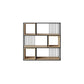 Modern Living Room Etagere Bookshelf Metal Frame Solid Wood Shelf Bookcase 39.4"L x 9.8"W x 47.2"H Black Clearhalo 'Bookcases' 'furn' 'furn_bookcases' 'Furniture' 'furniture_bookcases' 'Office Furniture' 4969553
