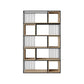 Modern Living Room Etagere Bookshelf Metal Frame Solid Wood Shelf Bookcase 47.2"L x 9.8"W x 78.7"H Black Clearhalo 'Bookcases' 'furn' 'furn_bookcases' 'Furniture' 'furniture_bookcases' 'Office Furniture' 4969554