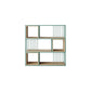 Modern Living Room Etagere Bookshelf Metal Frame Solid Wood Shelf Bookcase 47.2"L x 9.8"W x 47.2"H Green Clearhalo 'Bookcases' 'furn' 'furn_bookcases' 'Furniture' 'furniture_bookcases' 'Office Furniture' 4969565