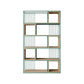 Modern Living Room Etagere Bookshelf Metal Frame Solid Wood Shelf Bookcase 39.4"L x 9.8"W x 78.7"H Green Clearhalo 'Bookcases' 'furn' 'furn_bookcases' 'Furniture' 'furniture_bookcases' 'Office Furniture' 4969569