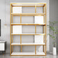 Vertical Metal Frame Etagere Bookshelf Manufactured Wood Shelf Bookcase for Living Room Clearhalo 'Bookcases' 'furn' 'furn_bookcases' 'Furniture' 'furniture_bookcases' 'Office Furniture' 4969581