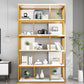 Vertical Metal Frame Etagere Bookshelf Manufactured Wood Shelf Bookcase for Living Room 31.5"L x 11.8"W x 69.9"H White-Gold Clearhalo 'Bookcases' 'furn' 'furn_bookcases' 'Furniture' 'furniture_bookcases' 'Office Furniture' 4969587