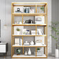 Vertical Metal Frame Etagere Bookshelf Manufactured Wood Shelf Bookcase for Living Room 39.4"L x 11.8"W x 69.7"H White-Gold Clearhalo 'Bookcases' 'furn' 'furn_bookcases' 'Furniture' 'furniture_bookcases' 'Office Furniture' 4969589