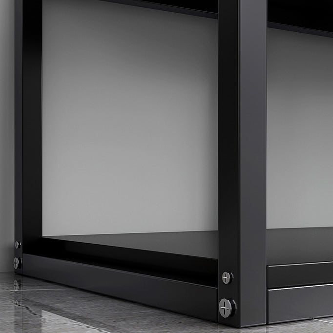 Vertical Metal Frame Etagere Bookshelf Manufactured Wood Shelf Bookcase for Living Room Clearhalo 'Bookcases' 'furn' 'furn_bookcases' 'Furniture' 'furniture_bookcases' 'Office Furniture' 4969593