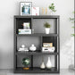 Vertical Metal Frame Etagere Bookshelf Manufactured Wood Shelf Bookcase for Living Room Clearhalo 'Bookcases' 'furn' 'furn_bookcases' 'Furniture' 'furniture_bookcases' 'Office Furniture' 4969596