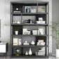 Vertical Metal Frame Etagere Bookshelf Manufactured Wood Shelf Bookcase for Living Room Clearhalo 'Bookcases' 'furn' 'furn_bookcases' 'Furniture' 'furniture_bookcases' 'Office Furniture' 4969597