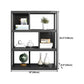 Vertical Metal Frame Etagere Bookshelf Manufactured Wood Shelf Bookcase for Living Room Clearhalo 'Bookcases' 'furn' 'furn_bookcases' 'Furniture' 'furniture_bookcases' 'Office Furniture' 4969601