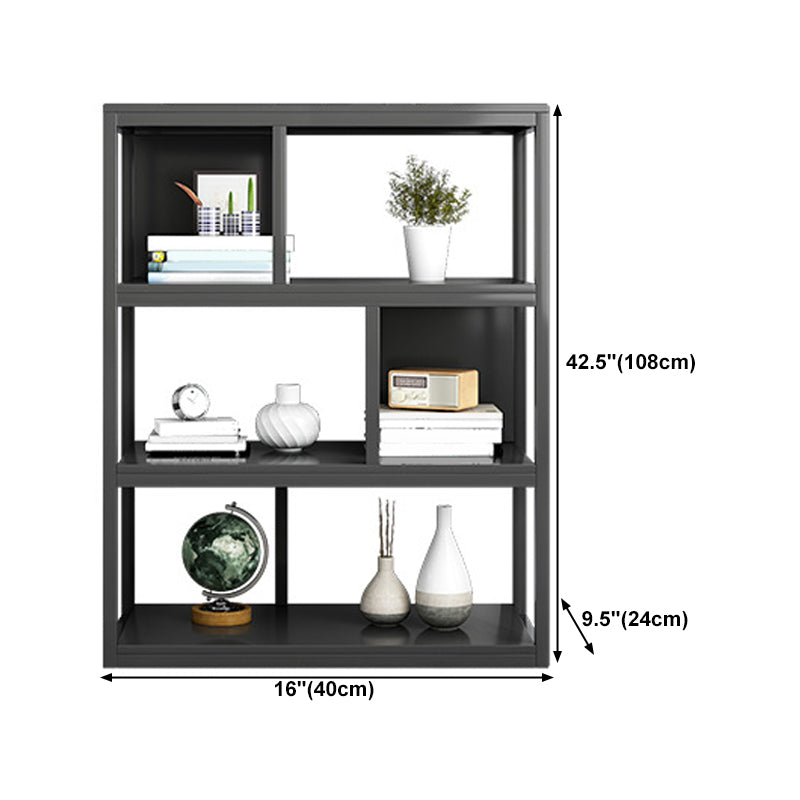Vertical Metal Frame Etagere Bookshelf Manufactured Wood Shelf Bookcase for Living Room Clearhalo 'Bookcases' 'furn' 'furn_bookcases' 'Furniture' 'furniture_bookcases' 'Office Furniture' 4969601