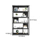 Vertical Metal Frame Etagere Bookshelf Manufactured Wood Shelf Bookcase for Living Room Clearhalo 'Bookcases' 'furn' 'furn_bookcases' 'Furniture' 'furniture_bookcases' 'Office Furniture' 4969602
