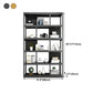Vertical Metal Frame Etagere Bookshelf Manufactured Wood Shelf Bookcase for Living Room Clearhalo 'Bookcases' 'furn' 'furn_bookcases' 'Furniture' 'furniture_bookcases' 'Office Furniture' 4969603