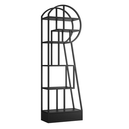 Urban Metal Etagere Bookshelf Vertical Open Bookcase for Home Office Black Clearhalo 'Bookcases' 'furn' 'furn_bookcases' 'Furniture' 'furniture_bookcases' 'Office Furniture' 4969607