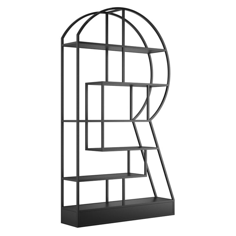 Urban Metal Etagere Bookshelf Vertical Open Bookcase for Home Office Black Clearhalo 'Bookcases' 'furn' 'furn_bookcases' 'Furniture' 'furniture_bookcases' 'Office Furniture' 4969610