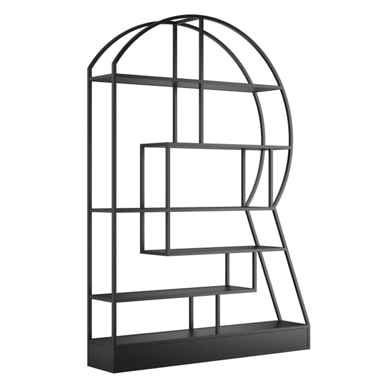 Urban Metal Etagere Bookshelf Vertical Open Bookcase for Home Office Black Clearhalo 'Bookcases' 'furn' 'furn_bookcases' 'Furniture' 'furniture_bookcases' 'Office Furniture' 4969612