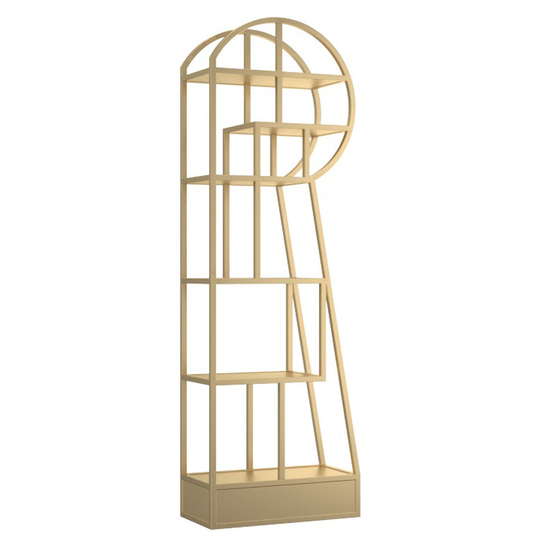 Urban Metal Etagere Bookshelf Vertical Open Bookcase for Home Office Gold Clearhalo 'Bookcases' 'furn' 'furn_bookcases' 'Furniture' 'furniture_bookcases' 'Office Furniture' 4969614