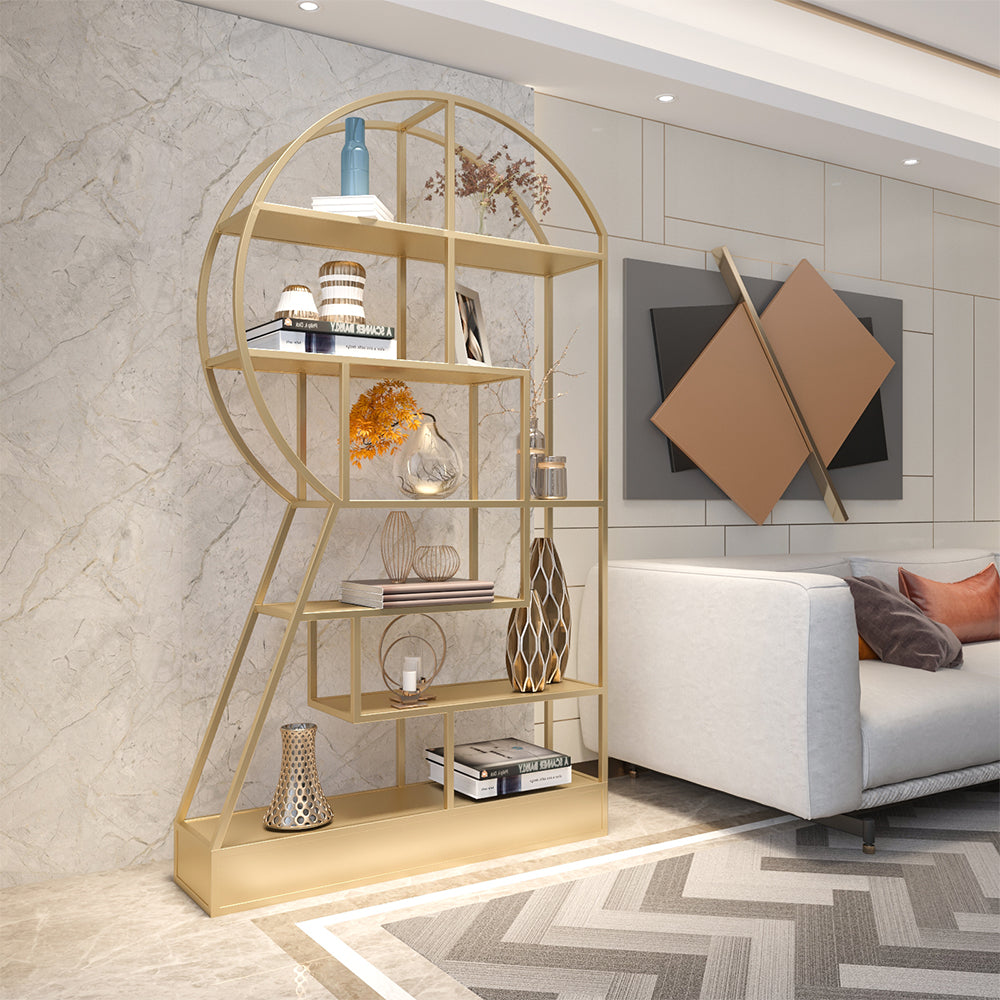 Urban Metal Etagere Bookshelf Vertical Open Bookcase for Home Office Clearhalo 'Bookcases' 'furn' 'furn_bookcases' 'Furniture' 'furniture_bookcases' 'Office Furniture' 4969621