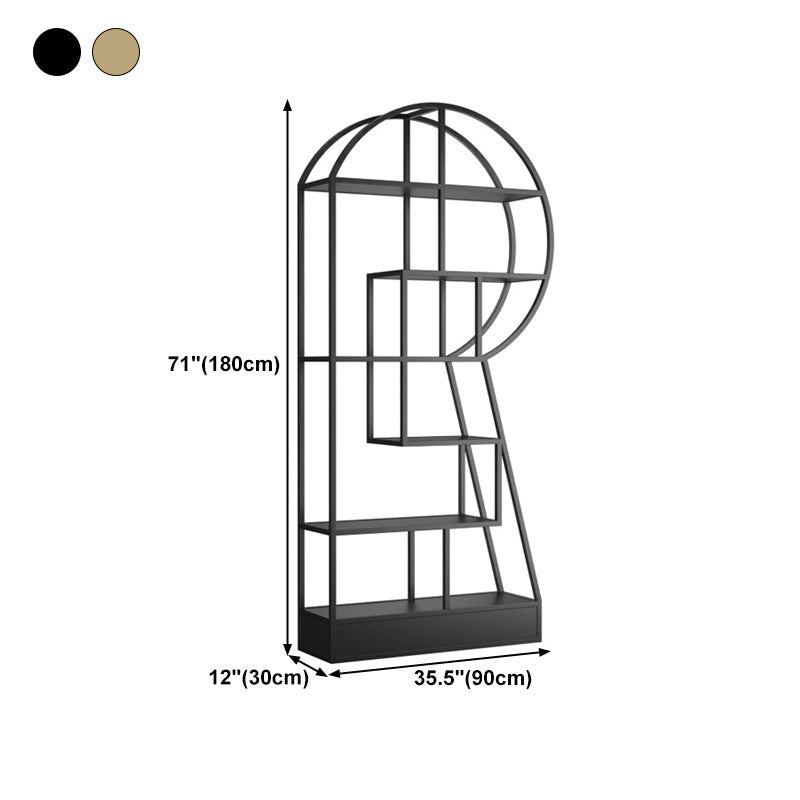 Urban Metal Etagere Bookshelf Vertical Open Bookcase for Home Office Clearhalo 'Bookcases' 'furn' 'furn_bookcases' 'Furniture' 'furniture_bookcases' 'Office Furniture' 4969623