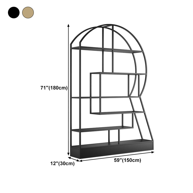 Urban Metal Etagere Bookshelf Vertical Open Bookcase for Home Office Clearhalo 'Bookcases' 'furn' 'furn_bookcases' 'Furniture' 'furniture_bookcases' 'Office Furniture' 4969625