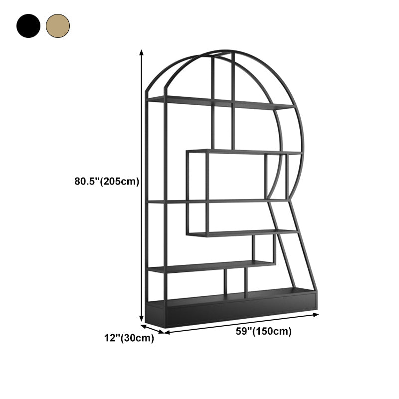 Urban Metal Etagere Bookshelf Vertical Open Bookcase for Home Office Clearhalo 'Bookcases' 'furn' 'furn_bookcases' 'Furniture' 'furniture_bookcases' 'Office Furniture' 4969629