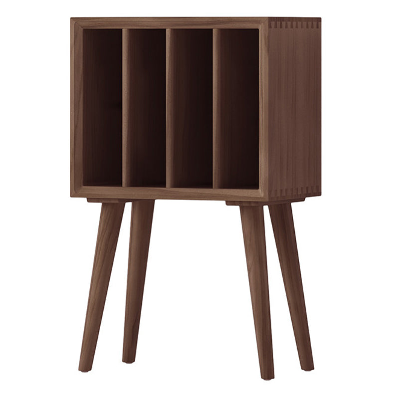 Contemporary Style Standard Bookcase Wooden Vertical Closed Back BookShelf Walnut Clearhalo 'Bookcases' 'furn' 'furn_bookcases' 'Furniture' 'furniture_bookcases' 'Office Furniture' 4969640