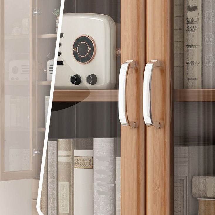 Manufactured Wood Standard Bookshelf Brown Vertical Bookcase with Door and Drawer Clearhalo 'Bookcases' 'furn' 'furn_bookcases' 'Furniture' 'furniture_bookcases' 'Office Furniture' 4969658