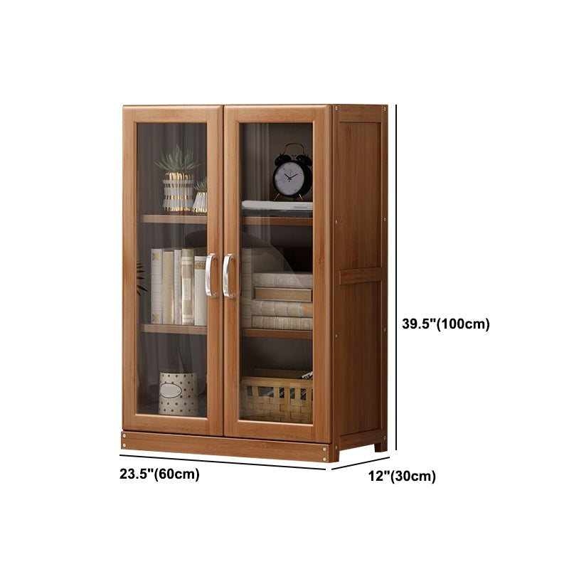 Manufactured Wood Standard Bookshelf Brown Vertical Bookcase with Door and Drawer Clearhalo 'Bookcases' 'furn' 'furn_bookcases' 'Furniture' 'furniture_bookcases' 'Office Furniture' 4969677
