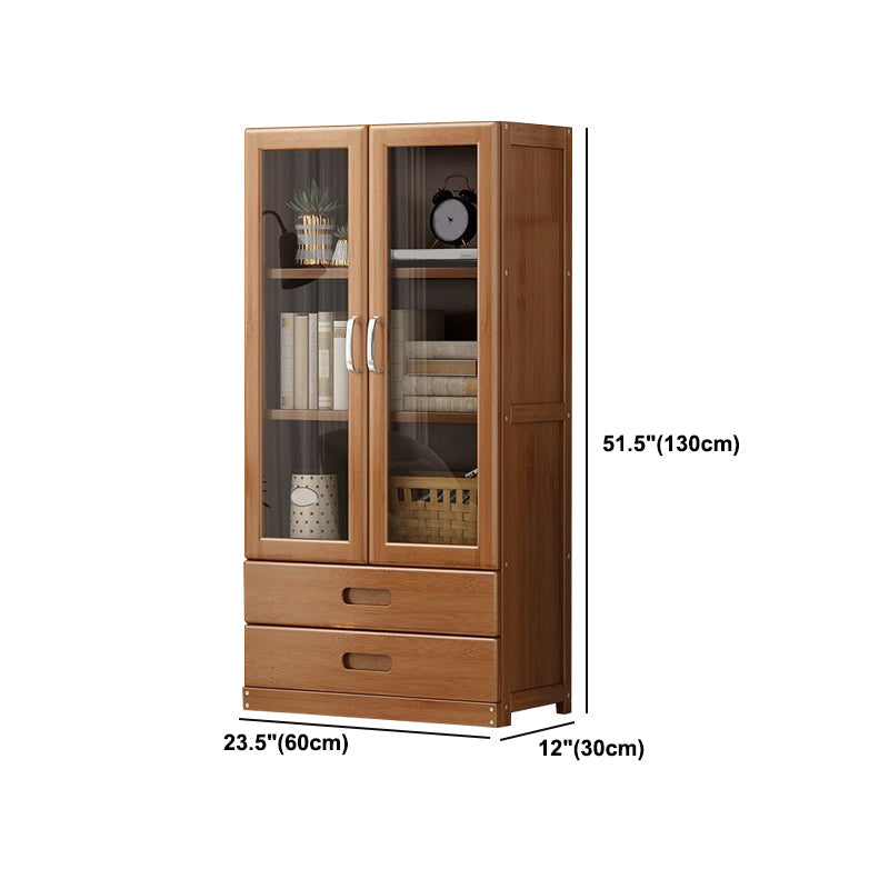 Manufactured Wood Standard Bookshelf Brown Vertical Bookcase with Door and Drawer Clearhalo 'Bookcases' 'furn' 'furn_bookcases' 'Furniture' 'furniture_bookcases' 'Office Furniture' 4969681