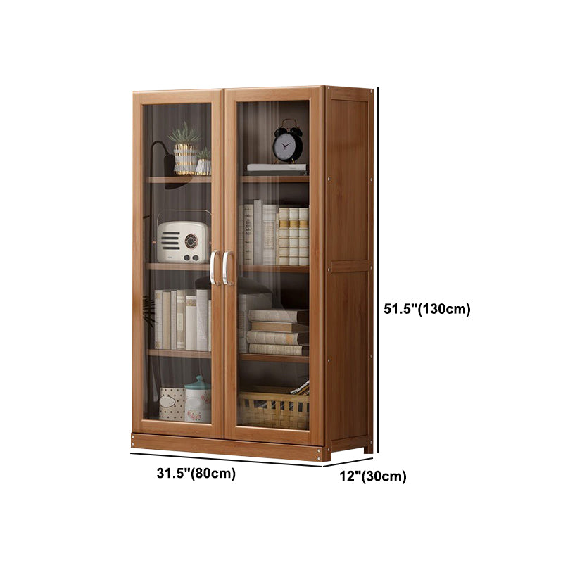 Manufactured Wood Standard Bookshelf Brown Vertical Bookcase with Door and Drawer Clearhalo 'Bookcases' 'furn' 'furn_bookcases' 'Furniture' 'furniture_bookcases' 'Office Furniture' 4969685