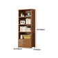 Manufactured Wood Standard Bookshelf Brown Vertical Bookcase with Door and Drawer Clearhalo 'Bookcases' 'furn' 'furn_bookcases' 'Furniture' 'furniture_bookcases' 'Office Furniture' 4969686