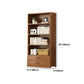 Manufactured Wood Standard Bookshelf Brown Vertical Bookcase with Door and Drawer Clearhalo 'Bookcases' 'furn' 'furn_bookcases' 'Furniture' 'furniture_bookcases' 'Office Furniture' 4969688