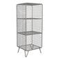 Modern Style Bookcase Standard Closed Back Metal Bookshelf for Home 14"L x 12"W x 35"H Silver Clearhalo 'Bookcases' 'furn' 'furn_bookcases' 'Furniture' 'furniture_bookcases' 'Office Furniture' 4969691