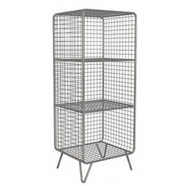 Modern Style Bookcase Standard Closed Back Metal Bookshelf for Home 14"L x 12"W x 35"H Silver Clearhalo 'Bookcases' 'furn' 'furn_bookcases' 'Furniture' 'furniture_bookcases' 'Office Furniture' 4969691