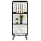 Modern Style Bookcase Standard Closed Back Metal Bookshelf for Home 14"L x 12"W x 35"H Black Clearhalo 'Bookcases' 'furn' 'furn_bookcases' 'Furniture' 'furniture_bookcases' 'Office Furniture' 4969708