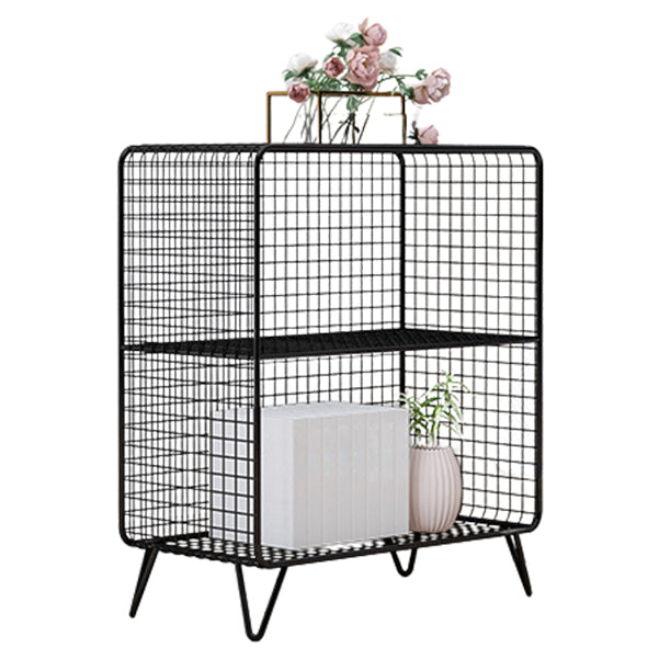 Modern Style Bookcase Standard Closed Back Metal Bookshelf for Home 24"L x 12"W x 28"H Black Clearhalo 'Bookcases' 'furn' 'furn_bookcases' 'Furniture' 'furniture_bookcases' 'Office Furniture' 4969710