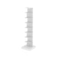 Modern Style Bookshelf Vertical Metal Closed Back Bookcase for Home 14.2"L x 14.2"W x 56.7"H White Clearhalo 'Bookcases' 'furn' 'furn_bookcases' 'Furniture' 'furniture_bookcases' 'Office Furniture' 4969718