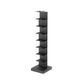 Modern Style Bookshelf Vertical Metal Closed Back Bookcase for Home 14.2"L x 14.2"W x 56.7"H Black Clearhalo 'Bookcases' 'furn' 'furn_bookcases' 'Furniture' 'furniture_bookcases' 'Office Furniture' 4969730