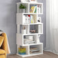 Wood Standard Bookcase Contemporary Style Open Back Bookshelf for Home Office White 23.6"L x 7.9"W x 62.2"H Clearhalo 'Bookcases' 'Furniture' 'furniture_bookcases' 'Office Furniture' 4970463