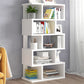 Wood Standard Bookcase Contemporary Style Open Back Bookshelf for Home Office White 31.5"L x 7.9"W x 62.2"H Clearhalo 'Bookcases' 'Furniture' 'furniture_bookcases' 'Office Furniture' 4970465