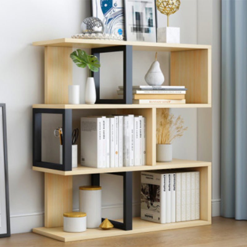 Wood Standard Bookcase Contemporary Style Open Back Bookshelf for Home Office Clearhalo 'Bookcases' 'Furniture' 'furniture_bookcases' 'Office Furniture' 4970471