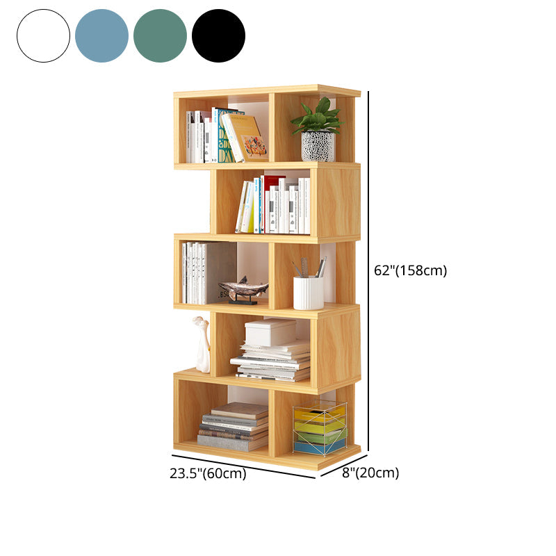 Wood Standard Bookcase Contemporary Style Open Back Bookshelf for Home Office Clearhalo 'Bookcases' 'Furniture' 'furniture_bookcases' 'Office Furniture' 4970489
