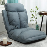 Faux Leather/Linen Chair 20.8 "L x 21.6"W x 25.9"H Convertible Chair Clearhalo 'Accent Chairs' 'accent_chairs' 'Chairs & Seating' 'furn' 'furn_accent_chairs' 'Furniture' 'furniture_accent_chairs' 'Living Room Furniture' 4970565