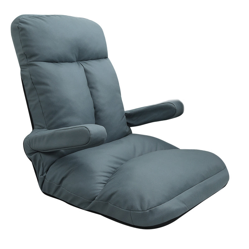 Faux Leather/Linen Chair 20.8 "L x 21.6"W x 25.9"H Convertible Chair Clearhalo 'Accent Chairs' 'accent_chairs' 'Chairs & Seating' 'furn' 'furn_accent_chairs' 'Furniture' 'furniture_accent_chairs' 'Living Room Furniture' 4970567