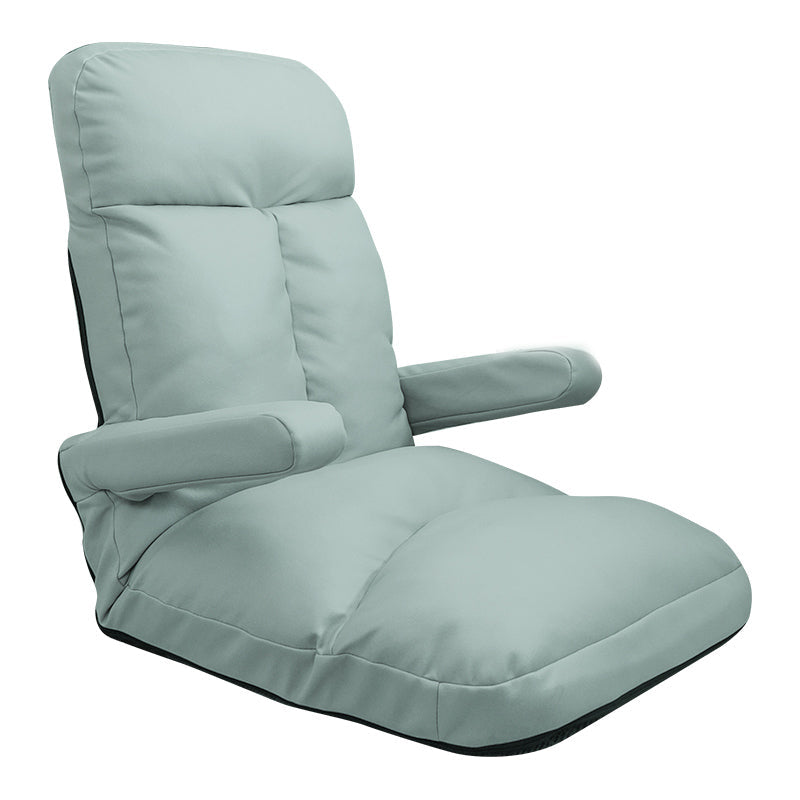 Faux Leather/Linen Chair 20.8 "L x 21.6"W x 25.9"H Convertible Chair Green Clearhalo 'Accent Chairs' 'accent_chairs' 'Chairs & Seating' 'furn' 'furn_accent_chairs' 'Furniture' 'furniture_accent_chairs' 'Living Room Furniture' 4970568